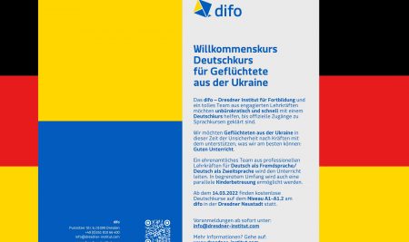 Willkommenskurs Deutschkurs für Geflüchtete aus der Ukraine